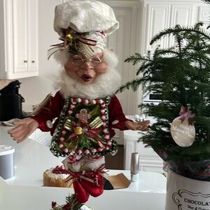 Festive Santa Chef Holiday Decoration